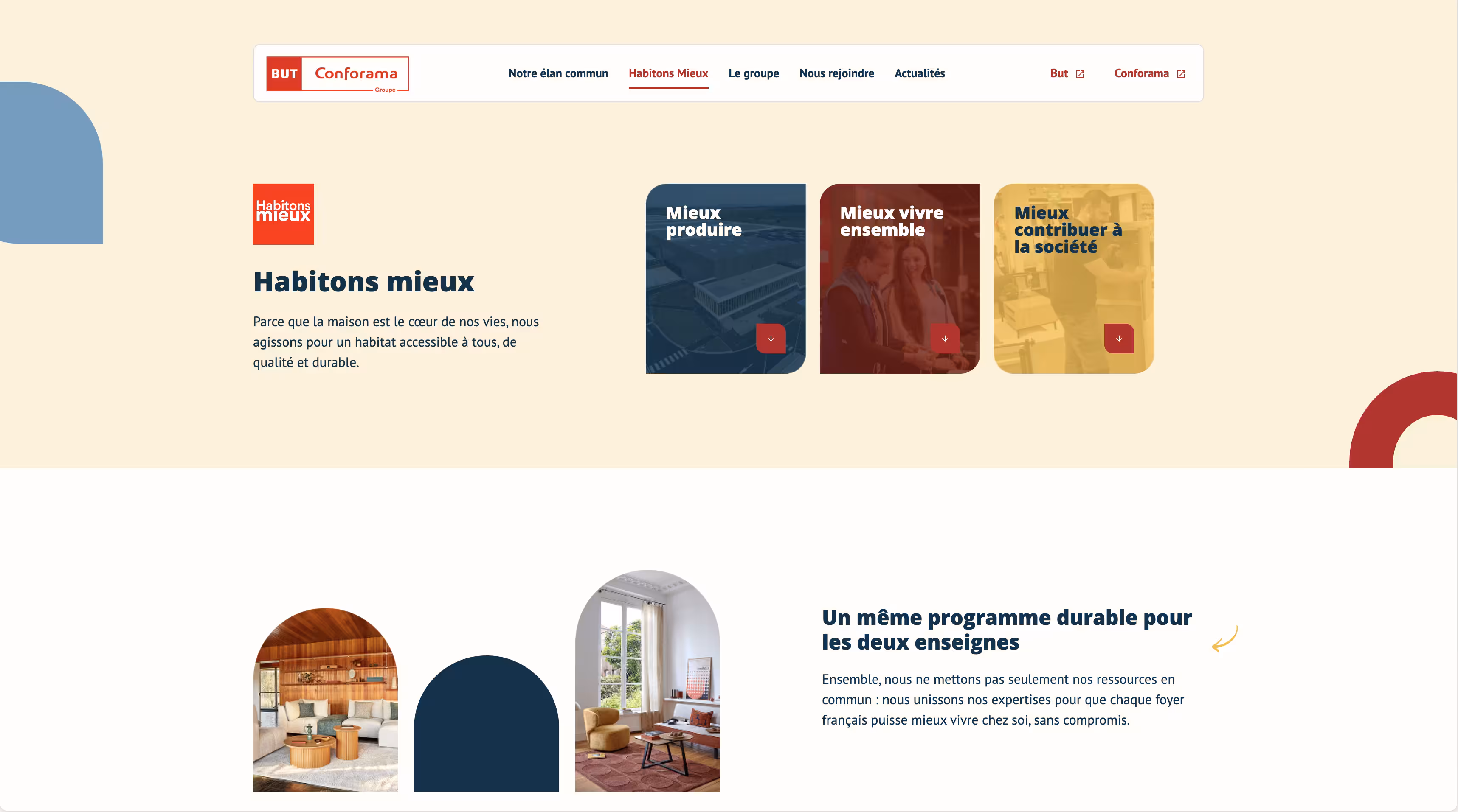 Aperçu du site Groupe BUT Conforama